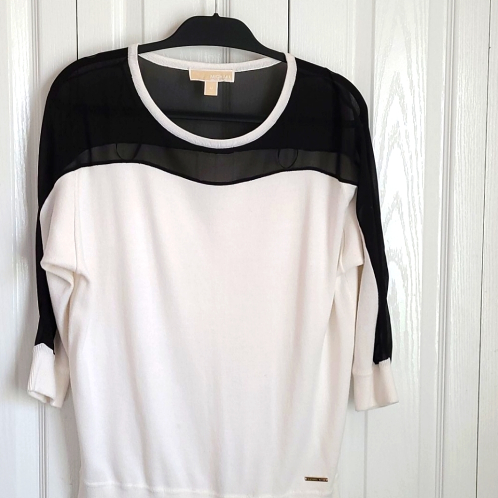Michael Kors White & Black Sweater